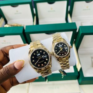 Original Couples Rolex (D/T) Gold black face