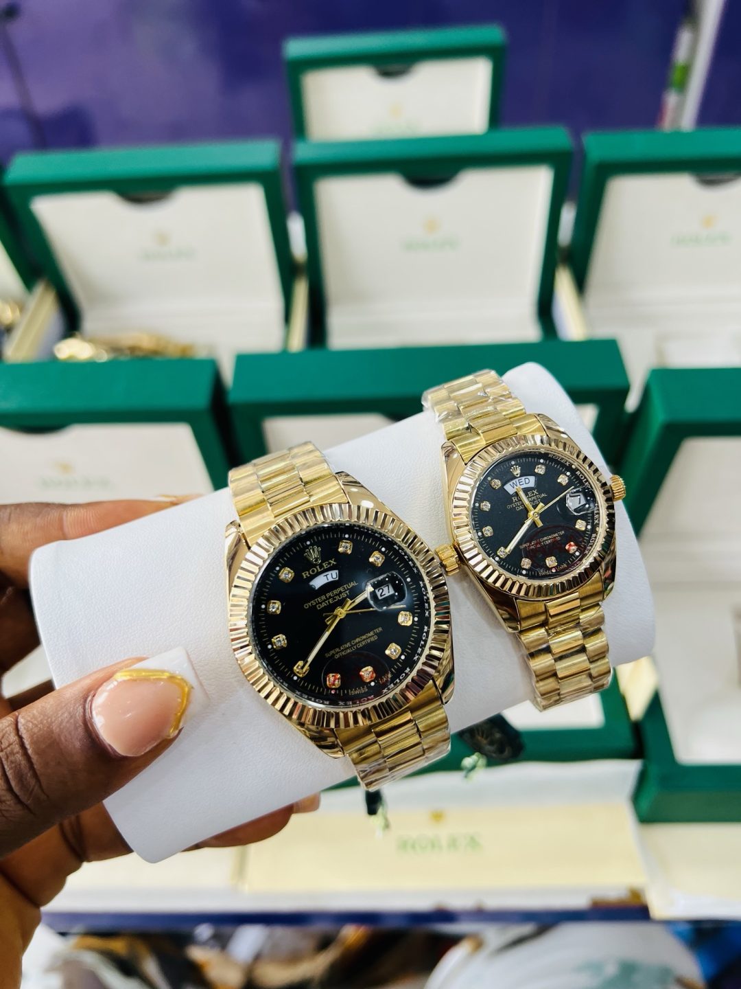 Original Couples Rolex (D/T) Gold black face - Image 2