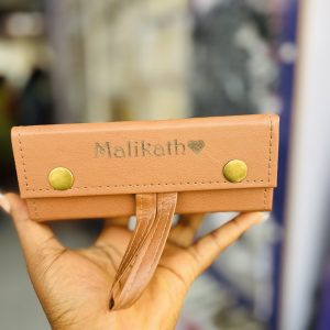 Engraved 3 roll shades organizer brown colour