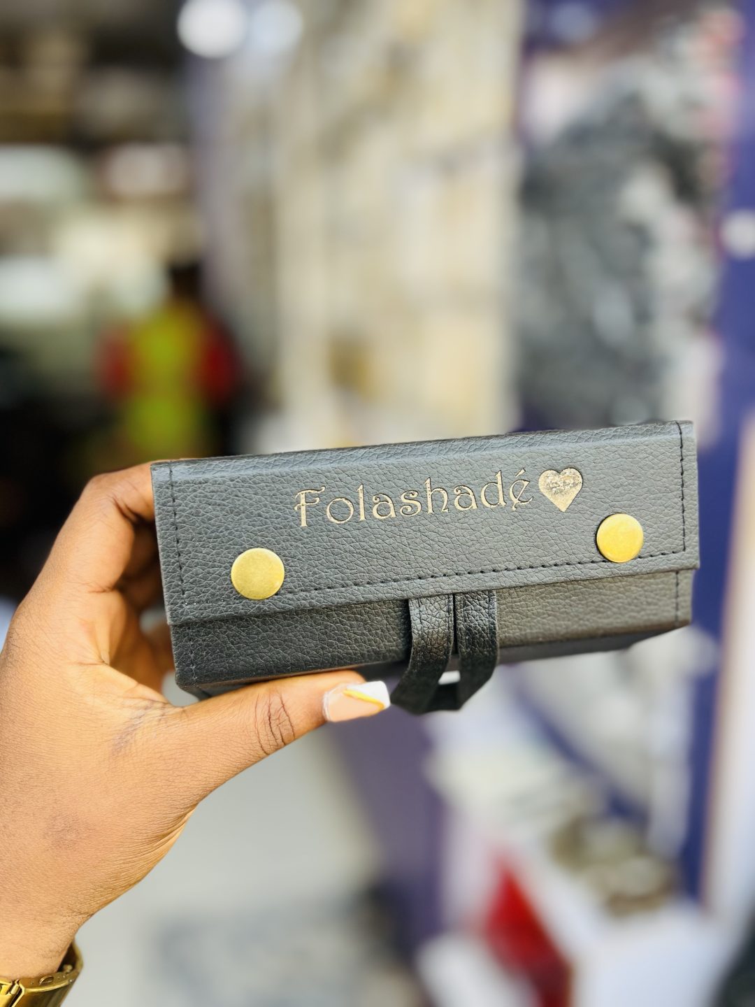 Engraved 3 roll shade organizers black Colour - Image 6