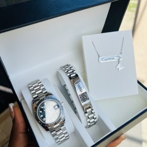 Engraved female silver combo 002