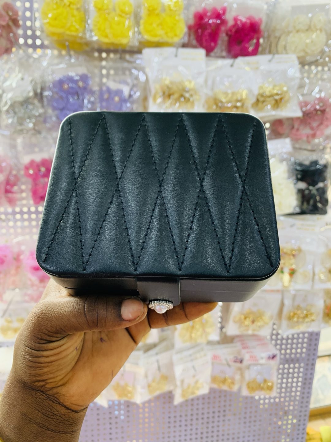Black Leather jewelry organizer - Image 2