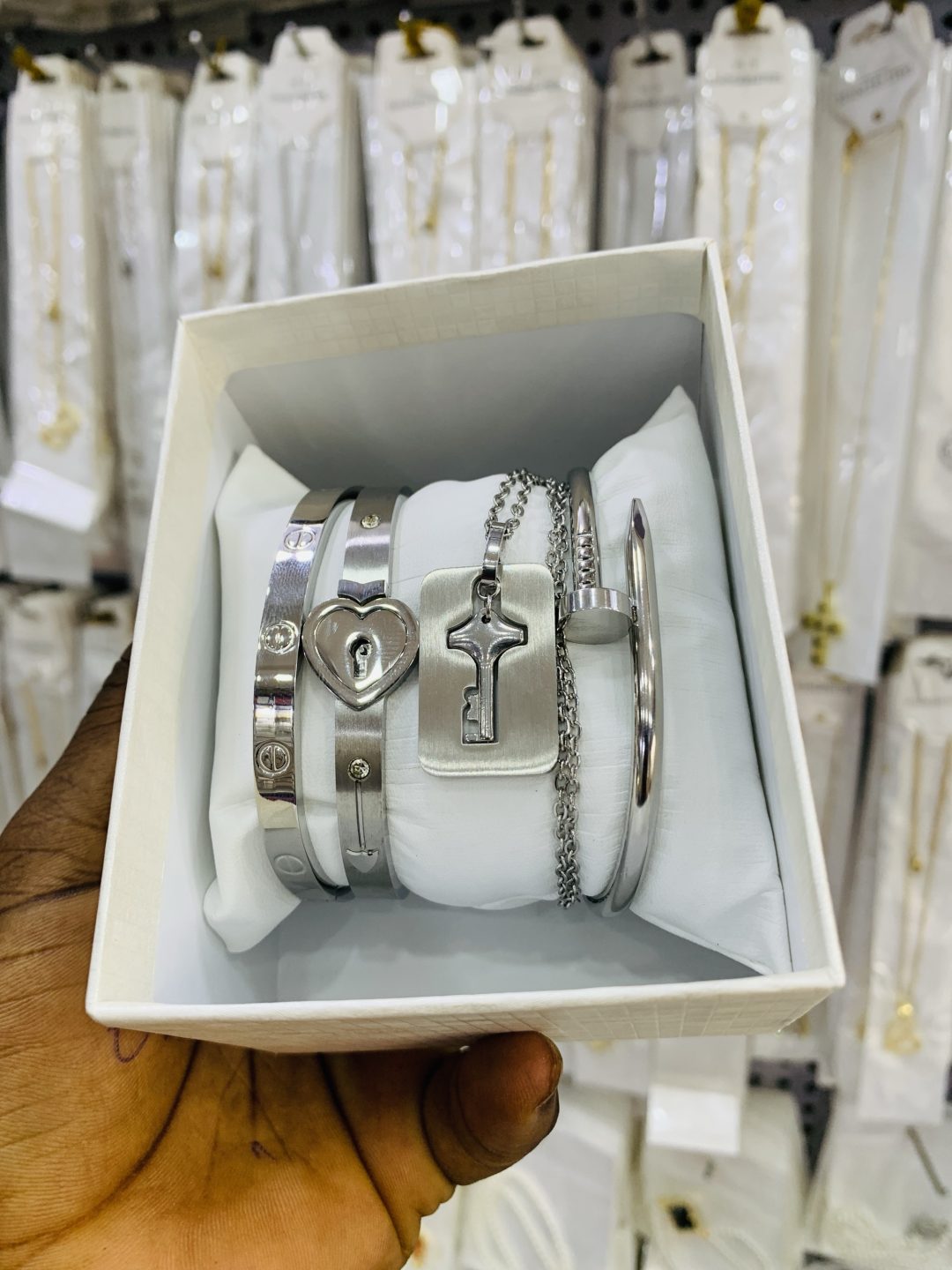 Couples Lock/Bracelet Combo (silver)