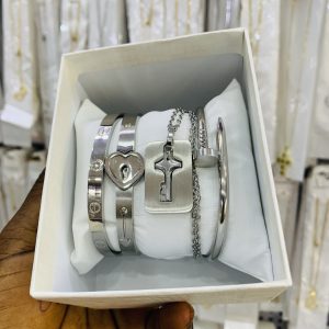 Couples Lock/Bracelet Combo (silver)