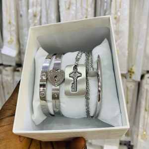 Couples Lock/Bracelet Combo (silver)