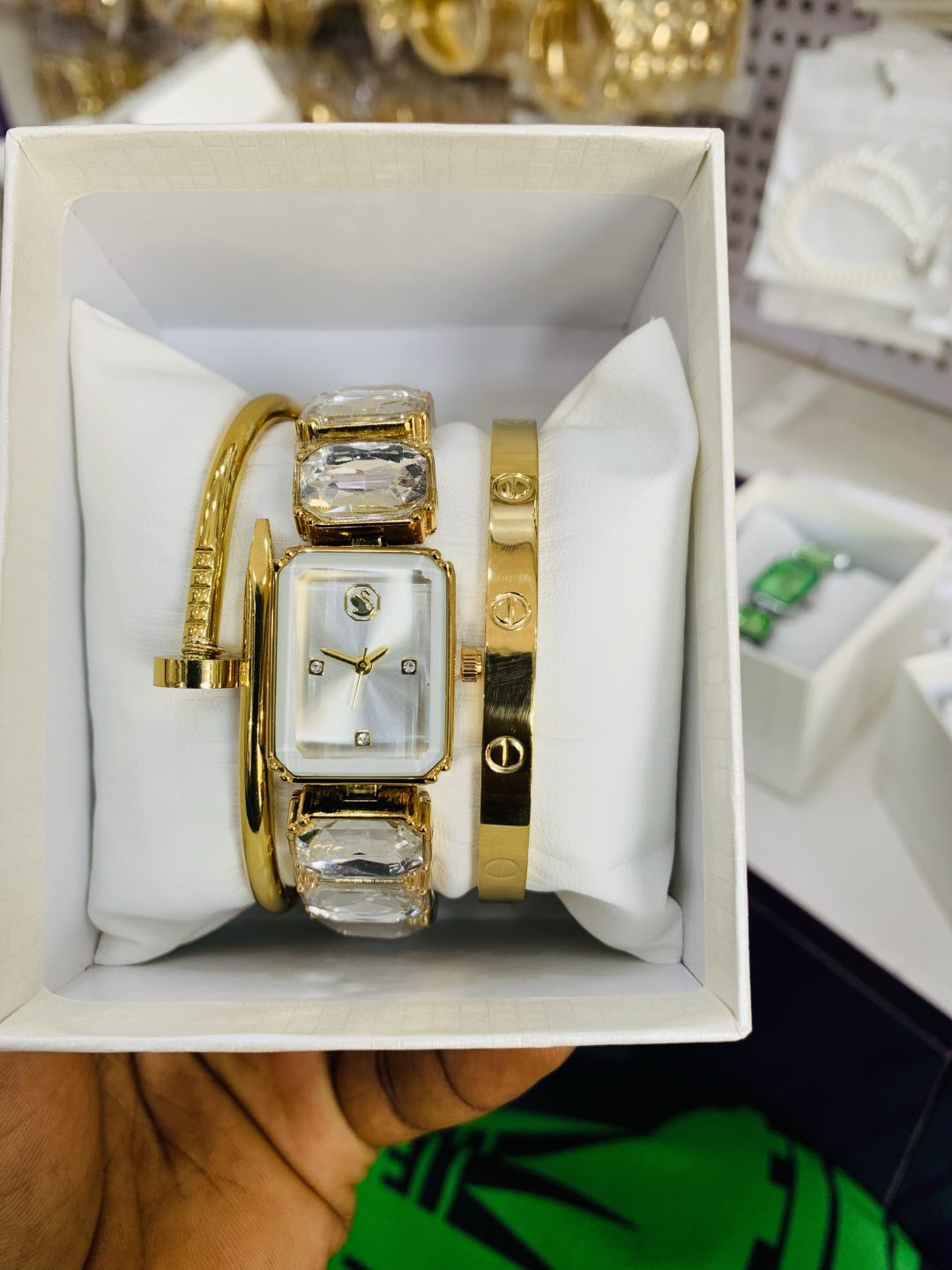 Swavoski watch and bracelet combo box