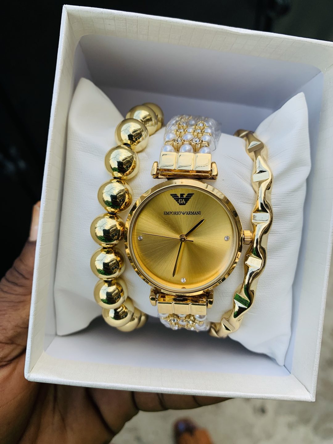 Emporio Armani watch combo with box