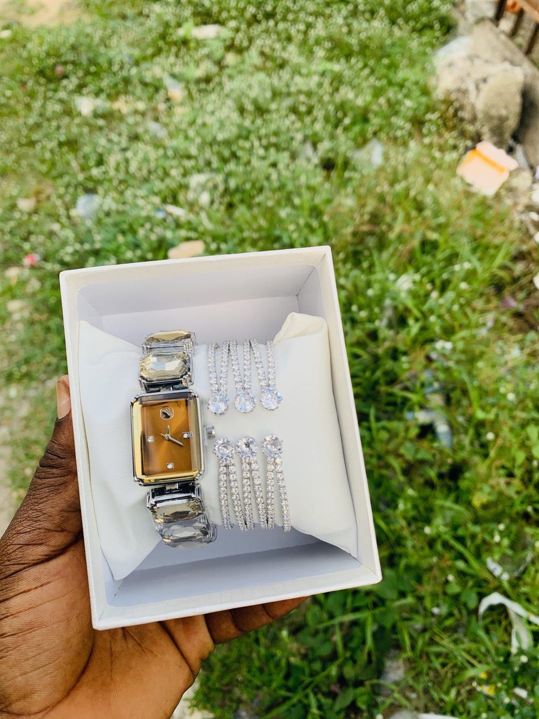 Swarovski watch silver combo