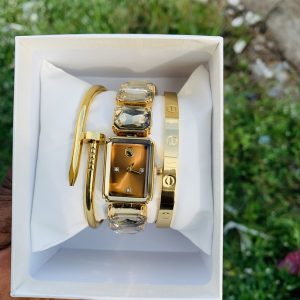Swarovski gold combo with box