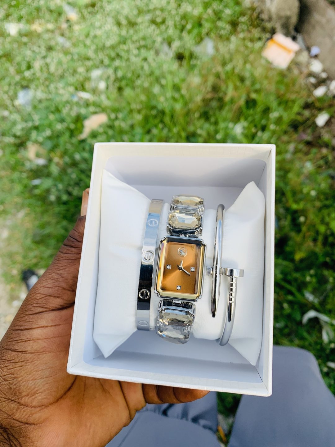 Swarovski silver combo with box - Image 4