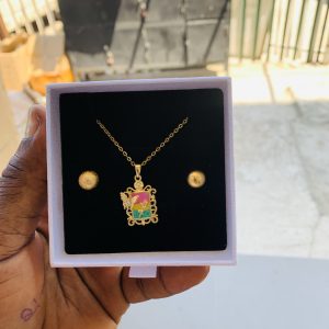 Vintage necklace combo with best wishes box 008