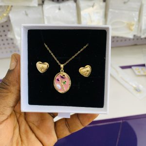 Vintage necklace combo with best wishes box 007