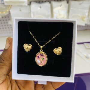 Vintage necklace combo with best wishes box 007