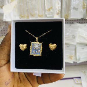 Vintage necklace combo with best wishes box 001