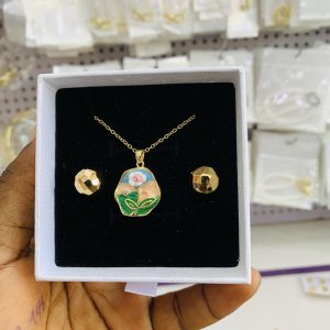 Vintage necklace combo with best wishes box 005