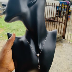 Ball silver dropping necklace 009