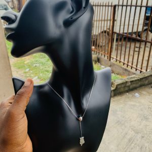 Ball silver dropping necklace 008