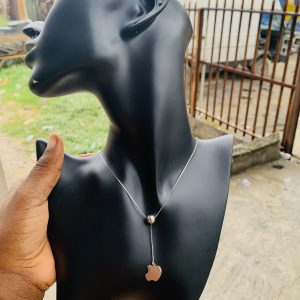 Ball silver dropping necklace 007