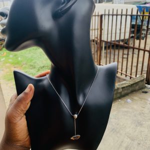 Ball silver dropping necklace 006