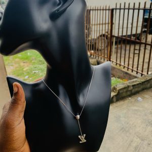 Ball silver dropping necklace 005