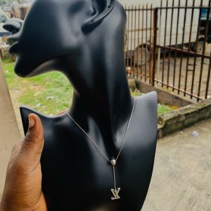 Ball silver dropping necklace 005