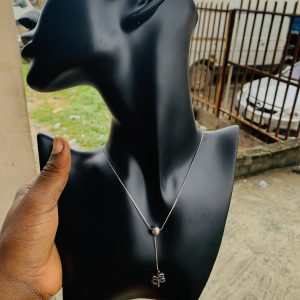 Ball silver dropping necklace 004