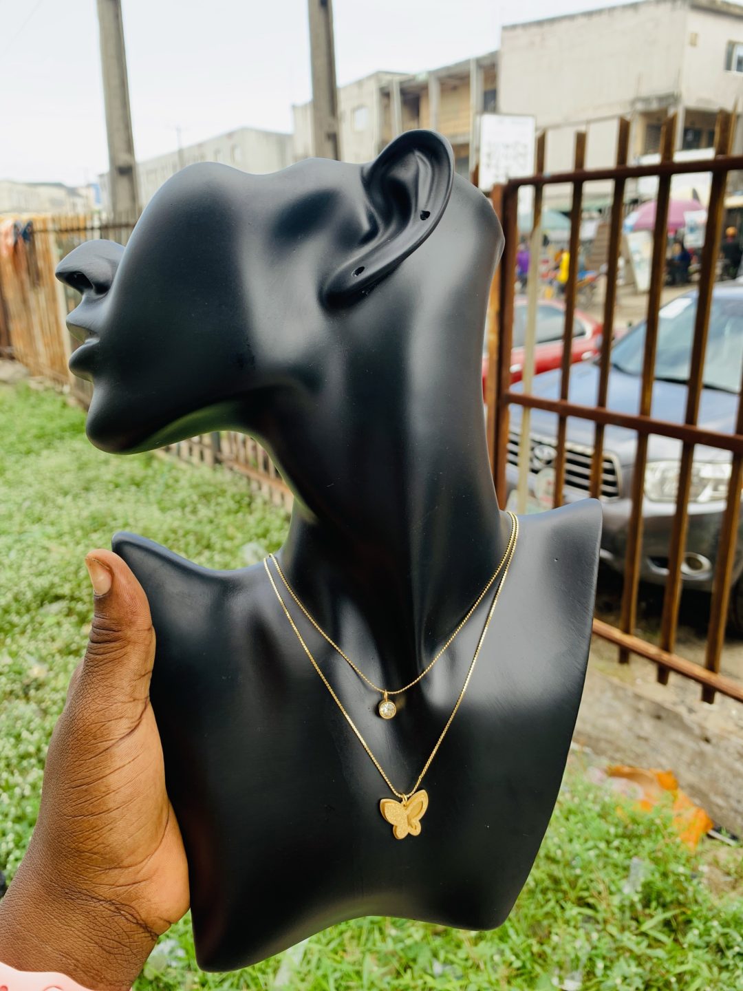Two steps fashion necklace 001