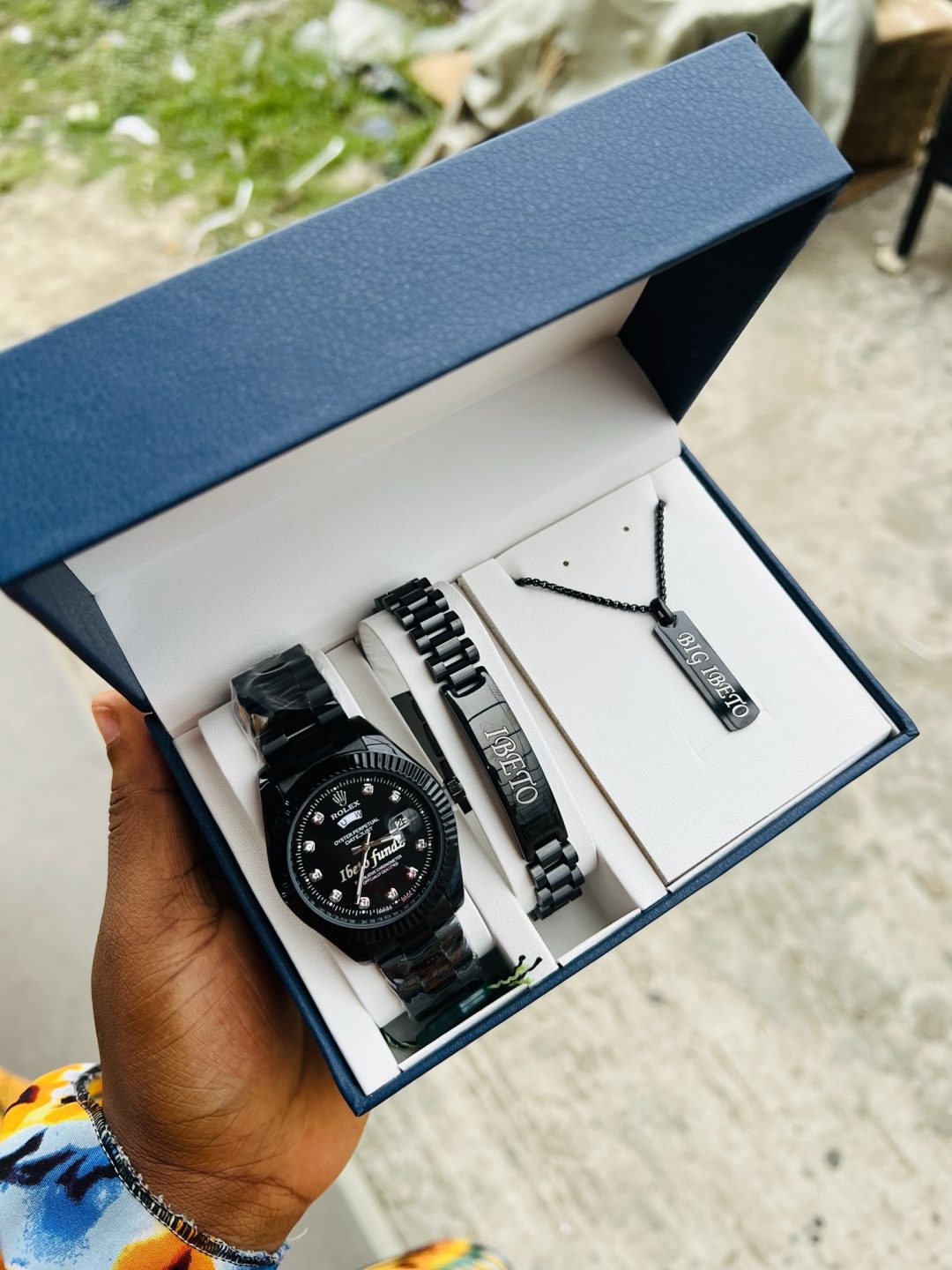 Engraved black Rolex combo with exact box!