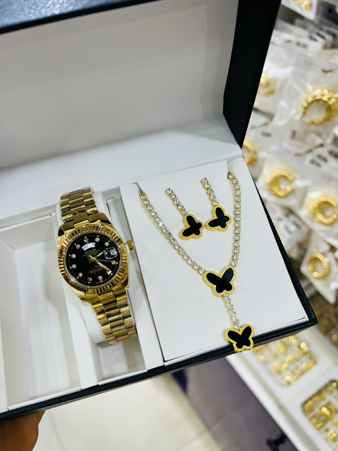 Gold Butterfly combo with box and bag - Image 3
