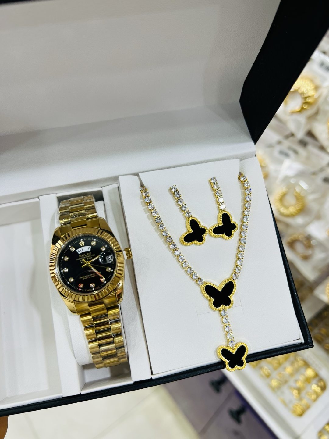 Gold Butterfly combo with box and bag