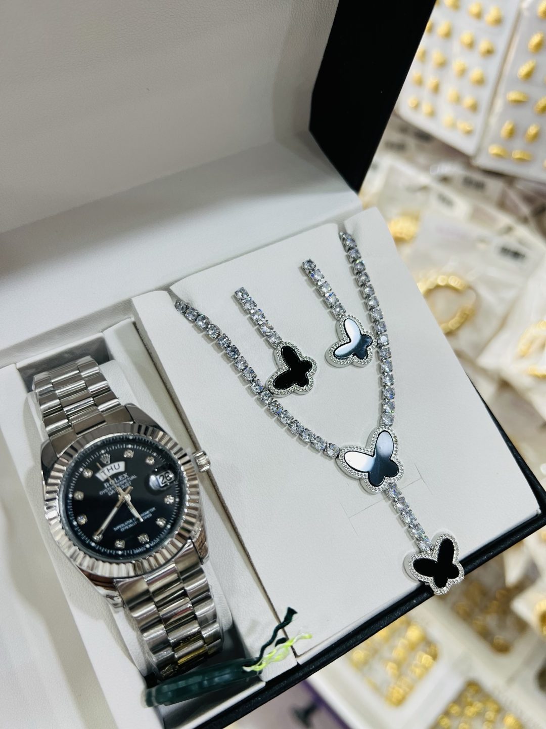 Silver butterfly combo with box and bag - Image 6