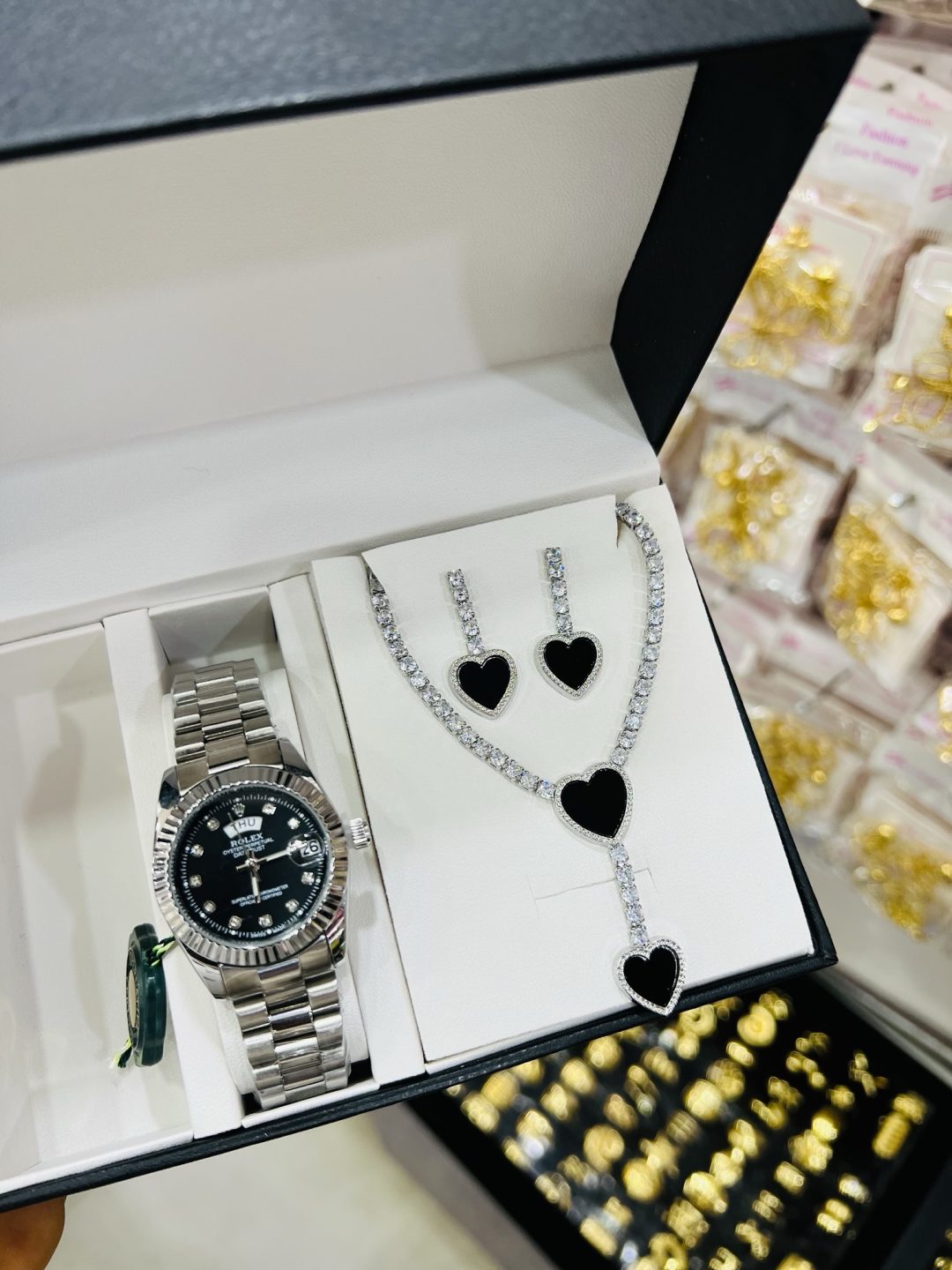 Silver love combo with box and bag