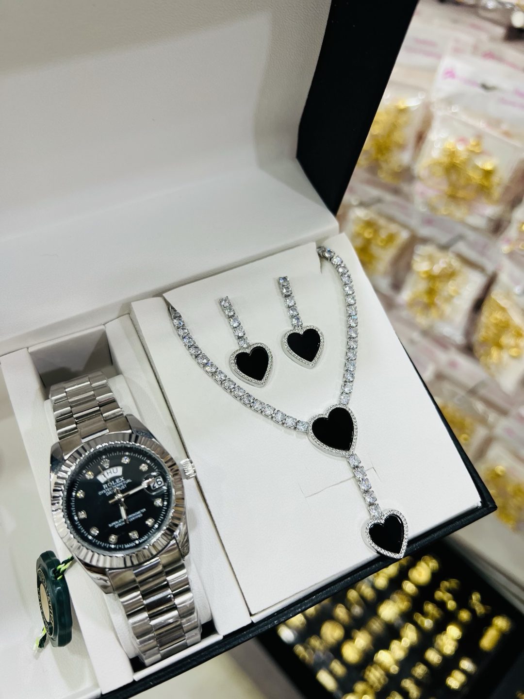 Silver love combo with box and bag - Image 4
