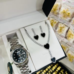 Silver love combo with box and bag