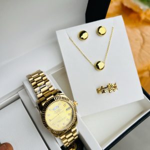 Golden flower female combo with big paper box
