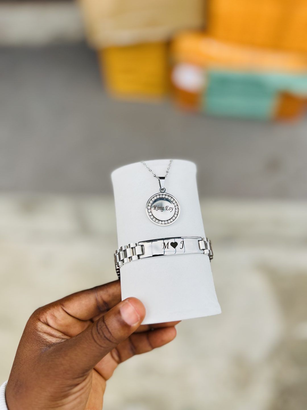 Engraved unisex silver combo with box! - Image 8