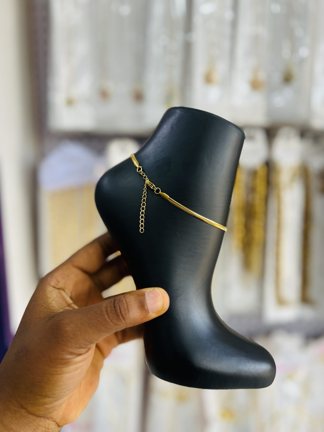 Flat Stainless Steel anklet 001