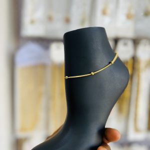 Flat circular Stainless Steel anklet 002