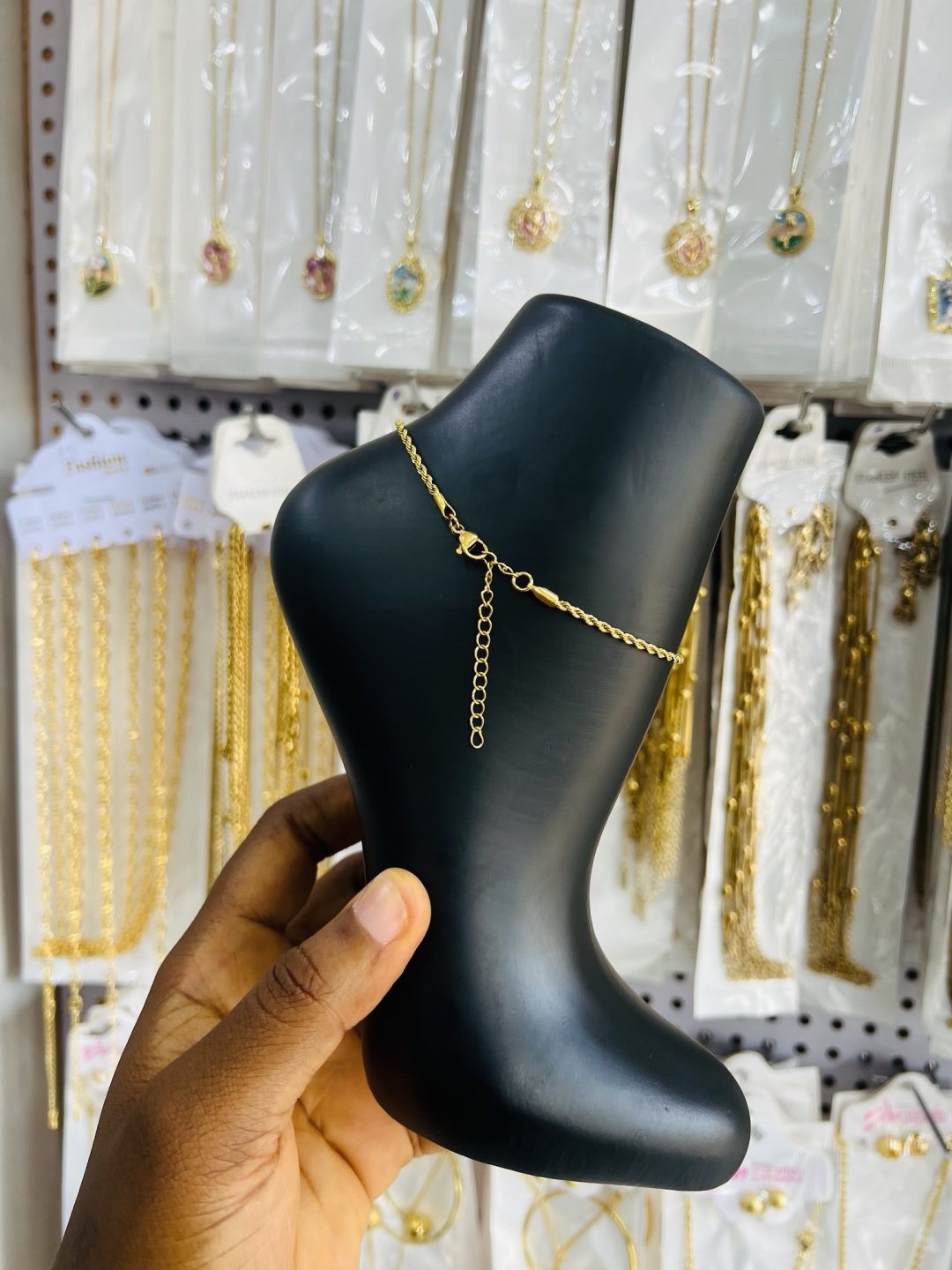 Twisted Stainless Steel anklet 004