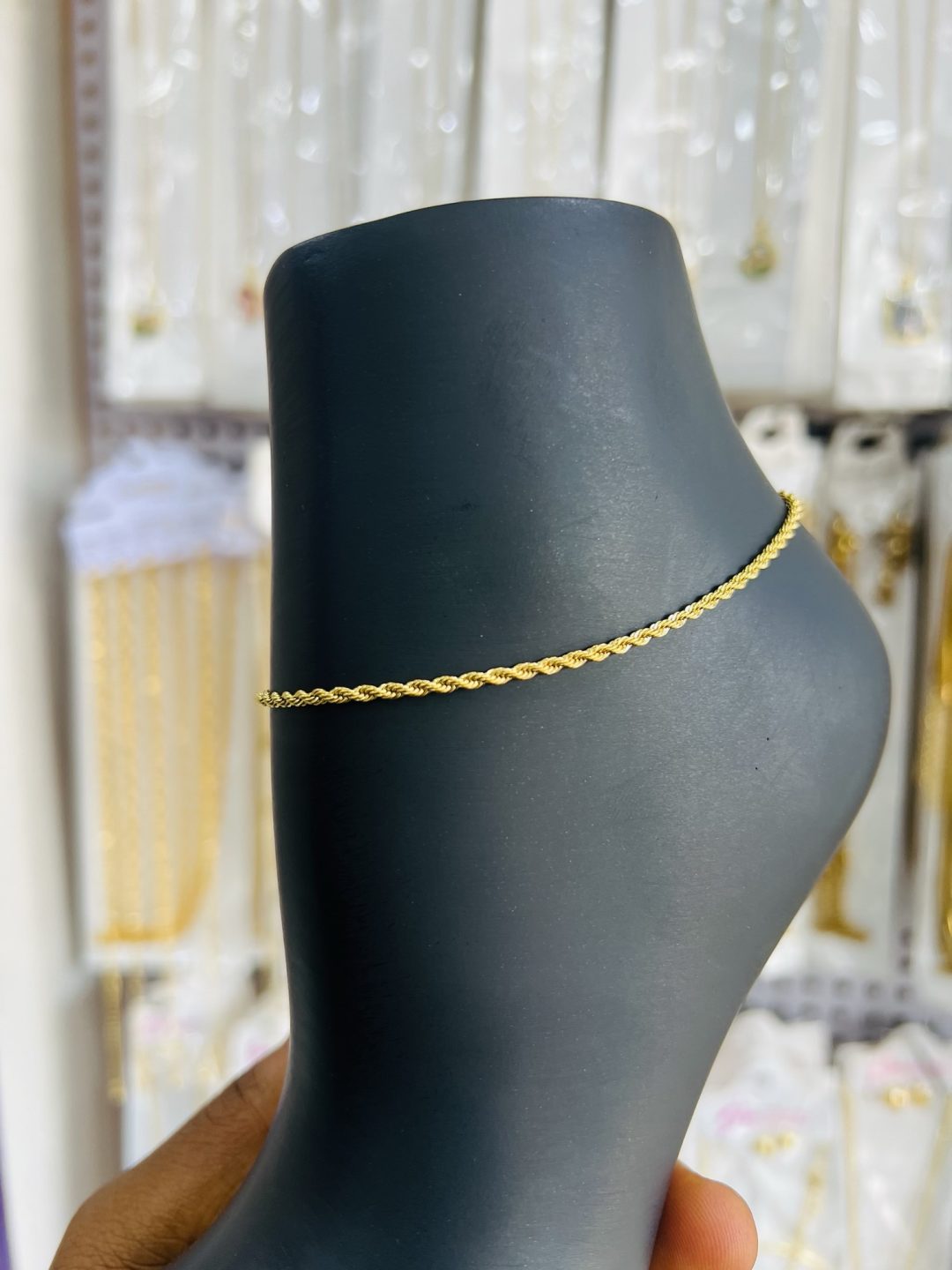 Twisted Stainless Steel anklet 004 - Image 5