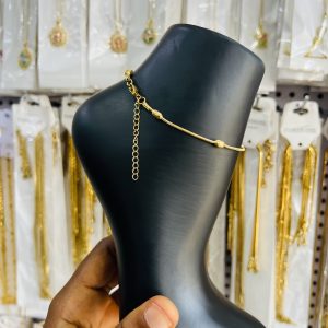 Flat Oval Stainless Steel anklet 005