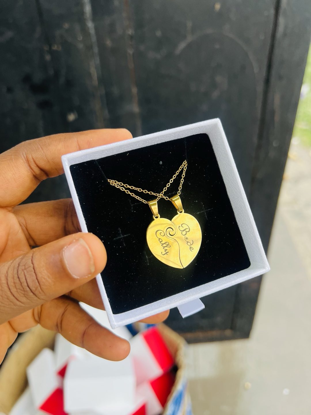 Engraved couple necklace 002 - Image 2