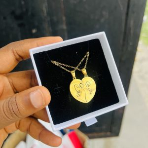 Engraved couple necklace 002