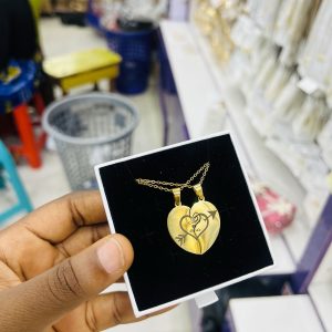 Engraved couple necklace with exact design 003
