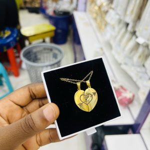 Engraved couple necklace with exact design 003