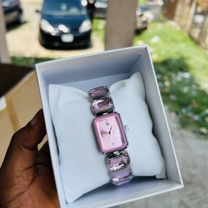 Pink Swarovski watch