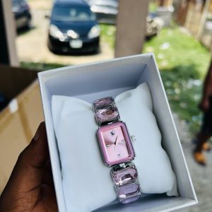 Pink Swarovski watch
