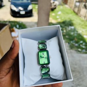 Green Swarovski watch