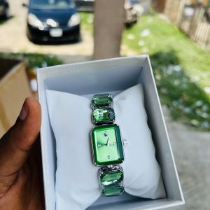 Green Swarovski watch