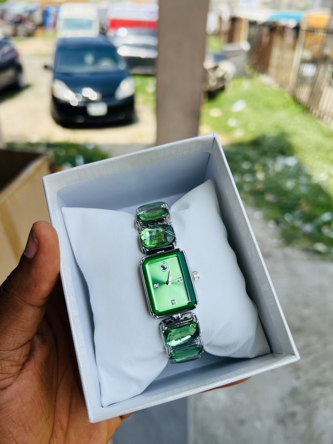 Green Swarovski watch - Image 3